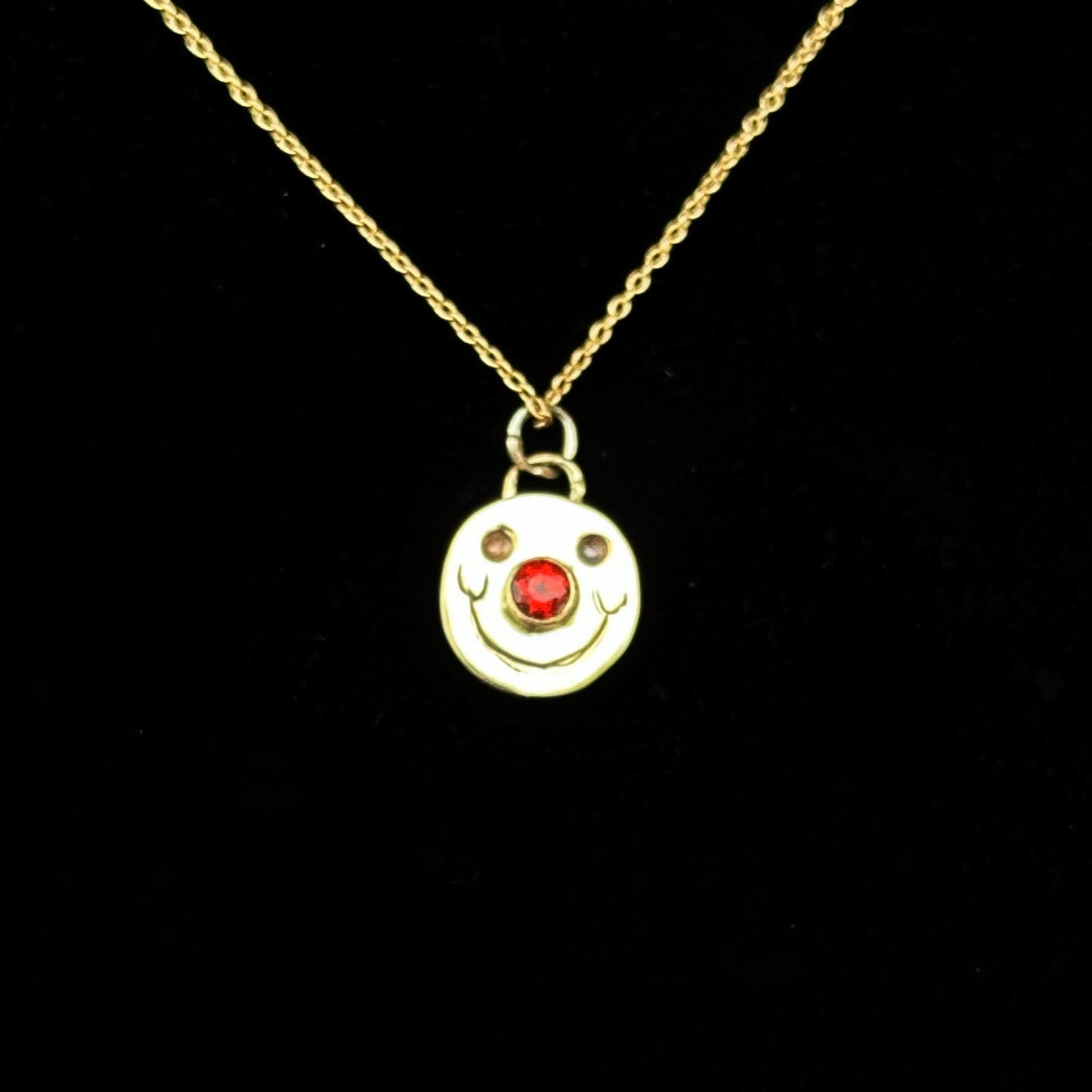 14k Gold Smiley Charm