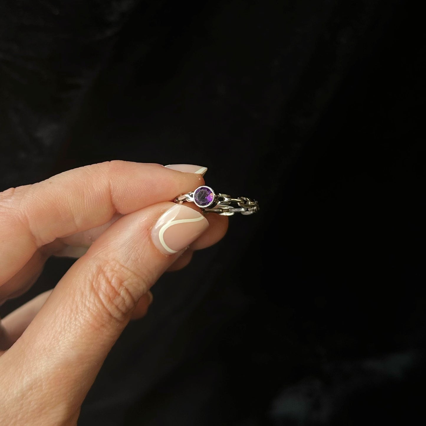 Amethyst Chained Stacker