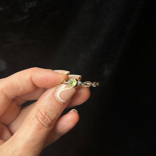 Peridot Chained Stacker